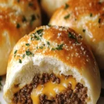 Garlic Parmesan Cheeseburger Bombs - Easy Snack Recipe